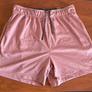 Pink and Gray Nike Dri Fit Shorts